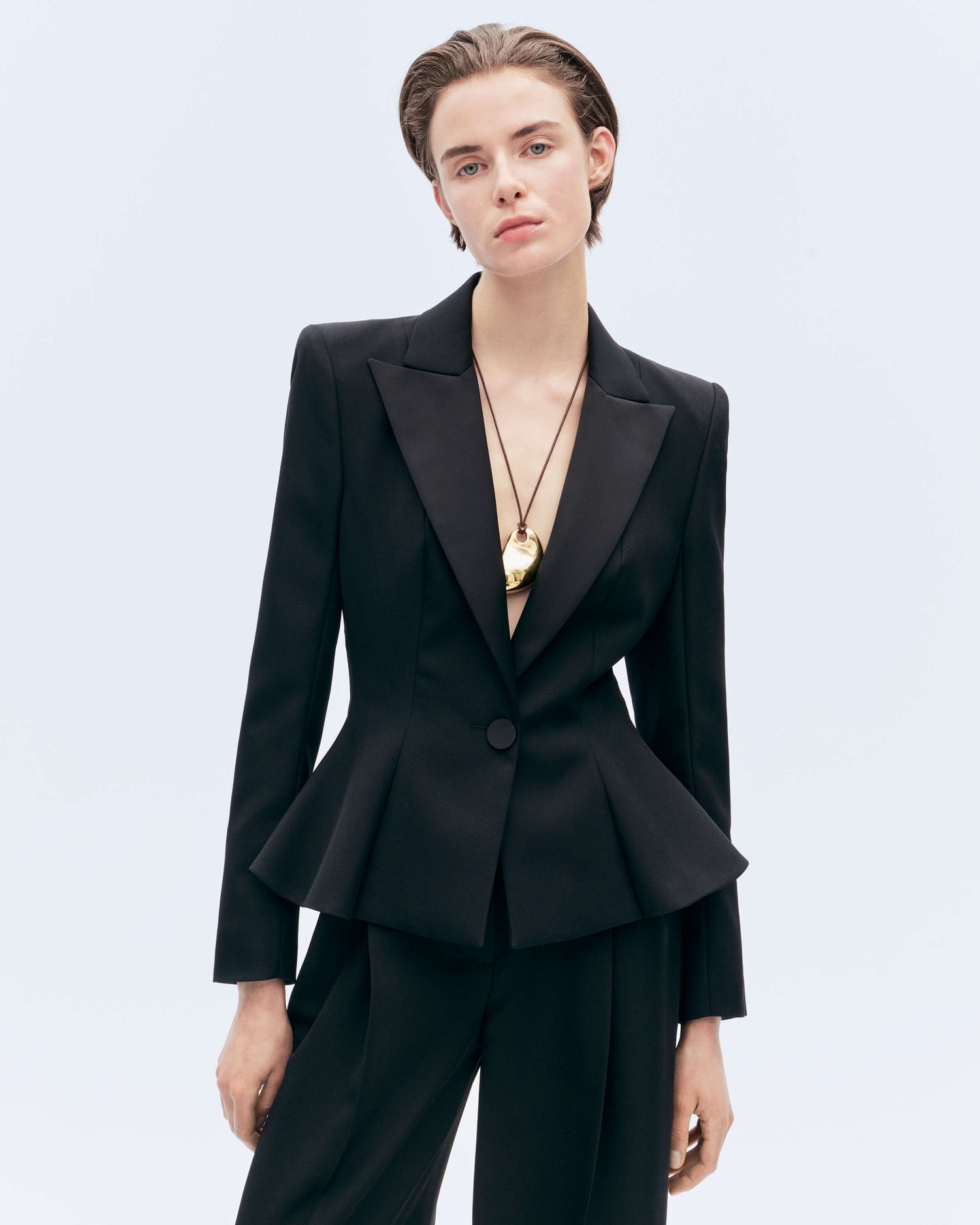 CINCHED WAIST SATIN JACKET