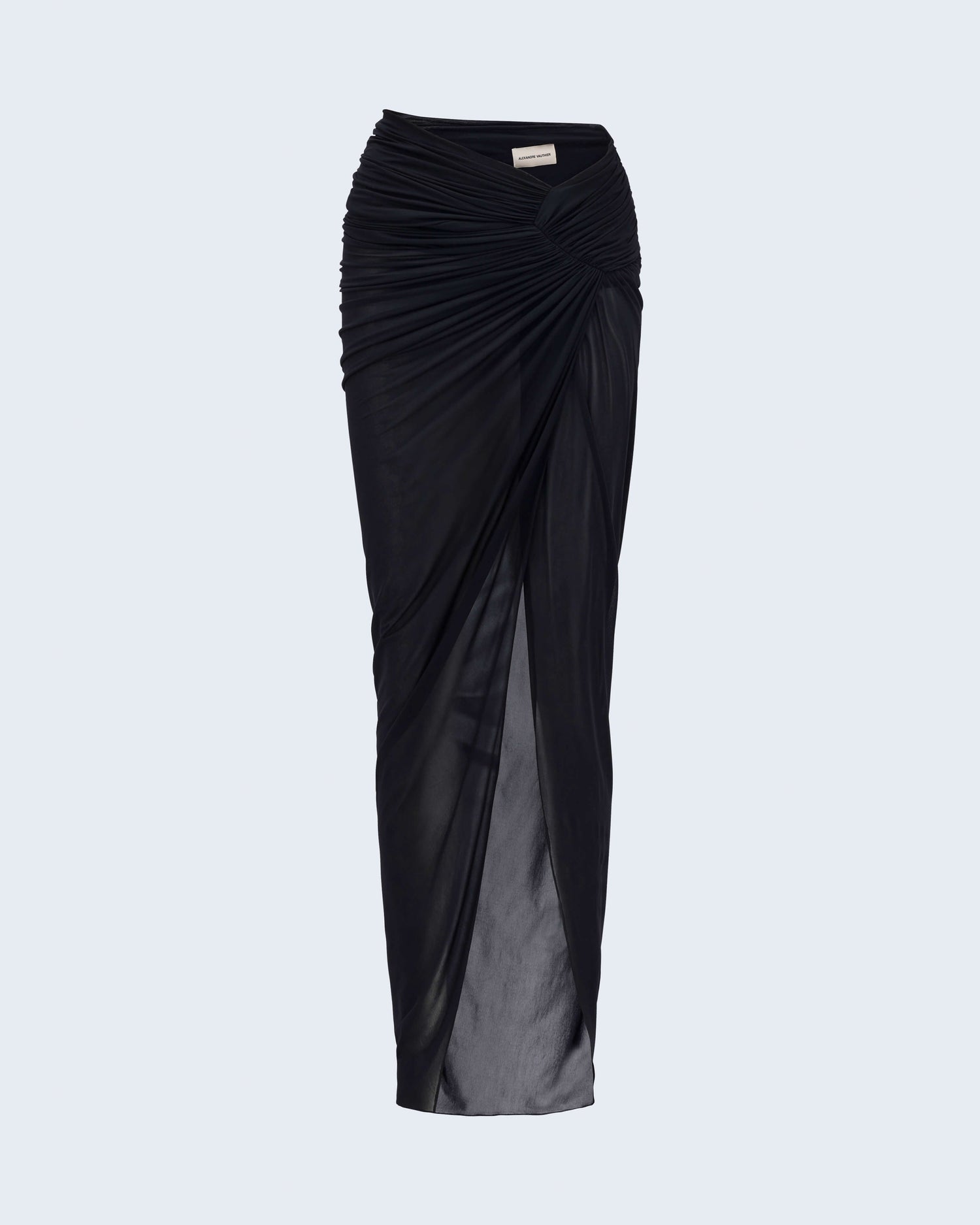 LONG WRAP DRAPED  SKIRT FLAT evident